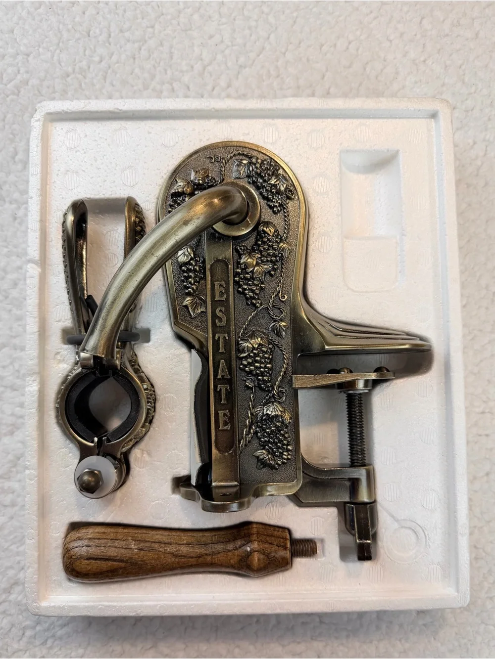 (VTG) ROGAR • Antique Bronze Estate Corkmaster Table-Mount Wine Opener, OS